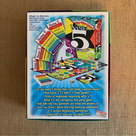 ENDLESS GAMES NAME 5 Board Game Complete Ages 12 + Like New - Picture 2 of 15